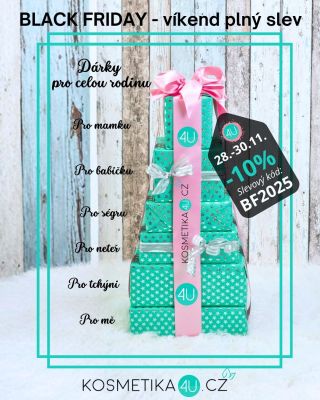 🖤BLACK FRIDAY, aneb víkend plný slev s KOSMETIKA 4U🖤… …jen u nás nakoupíte extra výhodně vysoce účinnou kosmetiku...
